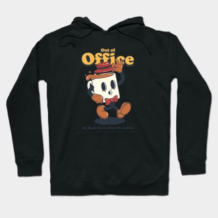 Happy Coffee Mug on Break - Out of Office, Be Right Back After My Coffee Hoodie